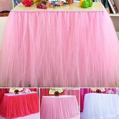 

Tulle Tutu Table Skirt Tableware for Birthday Baby Shower Party Christmas Wedding Decorations 100cm x 80cm