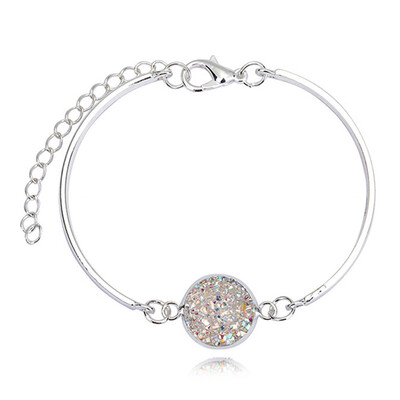 

Round Heart Multicoloured Crystal Cluster Love Bracelet Natural Stone Unisex Hot Gift