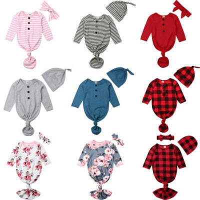 

Baby Sleeping Bags Newborn Infant Blanket Swaddle Wrap Gown 2PCS Outfits Set