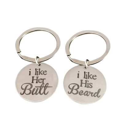 

Keychain I Like His Beard I Like Her Butt Couple Keychain Best Gift For Boyfriend Husband Gift