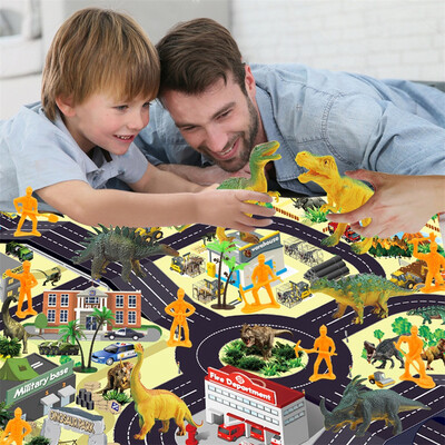 

Gobestart Activity Play Mat Trees Educational Realistic Dinosaur World Christmas Gift Toy