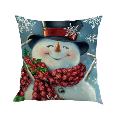 

Tailored Christmas Cotton Linen Sofa Car Home Waist Cushion Cover Throw Pillow Case