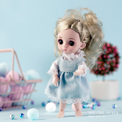 

YIWULAFashion Girl Joints Doll Simulation 3D Doll Cuddle Gift Soft Body For Girl Toy