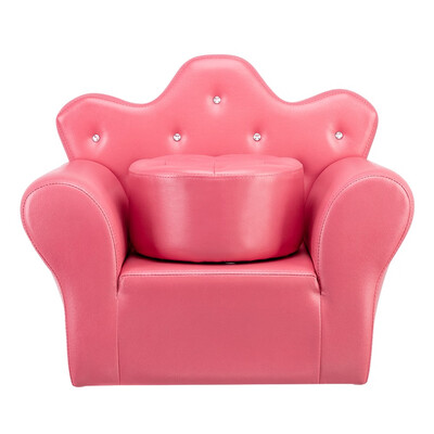 

Ktaxon PVC Leather Child Sofa with OttomanRose Red