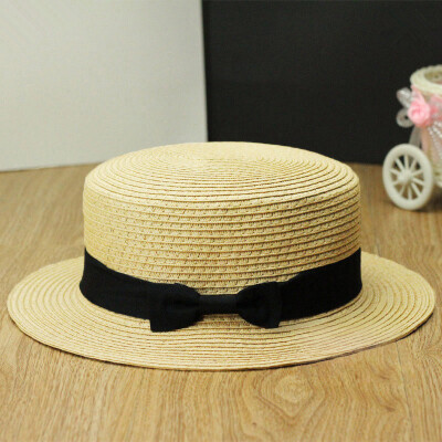 

New Fashion Women Lady Fedora Hat Trilby Bowknot Straw Panama Beach Sun Hat