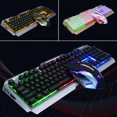 

V1 USB Wired Ergonomic Backlit Mechanical Feel Gaming Keyboard&Mouse Set