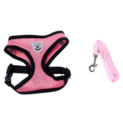 

Pet Products Dog Harness With Leash Leads Dog-Collar Breathable Mesh Vest Pet accessories 2017