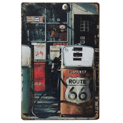 

Toponeto European And American Retro Metal Paintings Hanging Metal Poster