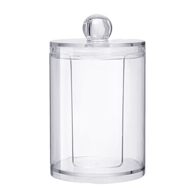 

Clear Portable Round Cotton Pad Storage Box Q-tip Container Makeup Holder Transparent Cosmetic Case