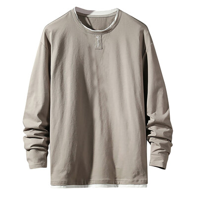

Toponeto Mens Autumn New Trend Fashion Letter Print Loose Comfortable Long Sleeve Tops