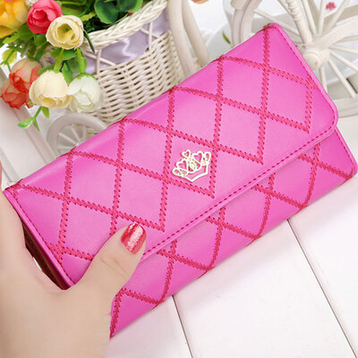 

Ladies Wallet Leather Double Zipper Wallet Women Purse Wallet with Card Compartment