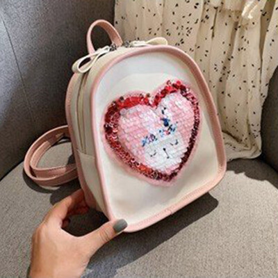 

YCdeying Laser Sequins cartoon Bunny pu Material Backpack