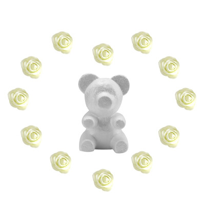 

Toponeto Foam Bear Modeling 200 Pcs Mini PE Foam Rose Flower for DIY Crafts Gifts