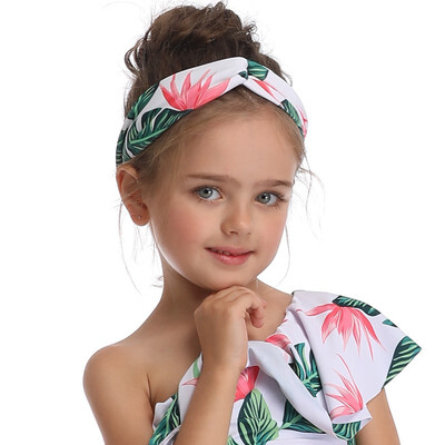 

New Headbands For Girls Print Chiffon Boho Ethnic Style Elastic Hairbands Hair Ornament Holder Swimsuit Accessories