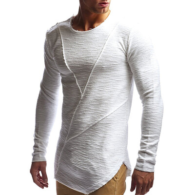 

Mens Casual Gym Slim Fit Casual Long Sleeve Muscle Tee Tops T-shirt Blouse 2019