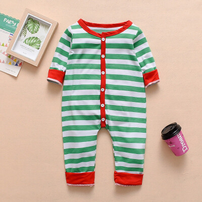 

Autumn Winter Casual Jumpsuits Baby Long Sleeve Striped Rompers Kids Toddler Bodysuit