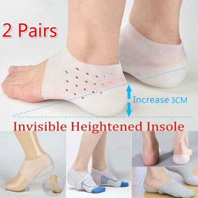 

12 Pair Invisible Height Lift Heel Pad Sock Liners Increase Insole Pain Relief for Women Men