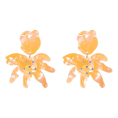 

Resin Flower Leaf Zinc Alloy Stud Earrings New Earring for Women