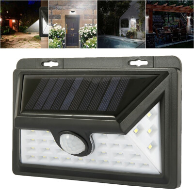 

3 Sides 34 LED Waterproof Solar Lamp Night Light PIR Motion Sensor Outdoor Garden Wall Lights