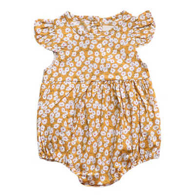 

Newborn Baby Girl Cute Flying Sleeve Summer Romper Dress Floral Pattern Jumpsuit Clothes