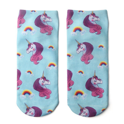 

Women Girls 3D Crazy Animal Cartoon Printed Funny Casual Ankle Socks