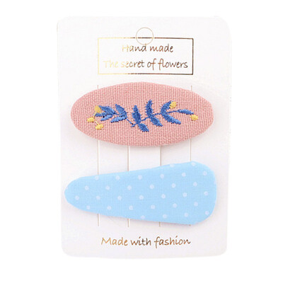 

Girl Hair Clip 2pcsset Children Fashion Concise Casual All-match Dot Pattern Hair Clip Girl Hair Decoration