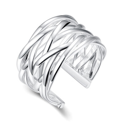 

Adjustable Ring Sterling Net Weaving Net Ring Jewelry Perfect Weaving Sterling Silver Ring