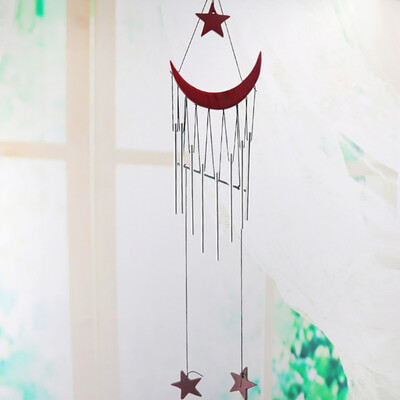 

Gobestart Star Crescent Rust-proof Metal Wind Chime Hanging Room Decoration