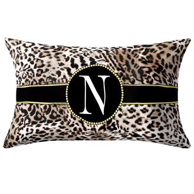 

Toponeto English Alphabet Pillow Print Cushion Flower Pillowcase Cover Room Decoration