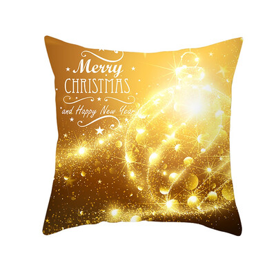 

Tailored Christmas Pillow Case Glitter Polyester Sofa Throw Cushion Cover Home Decor