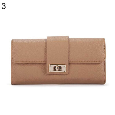 

Women Fashion Faux Leather Trifold Wallet Clutch Phone Card Holder Long Purse