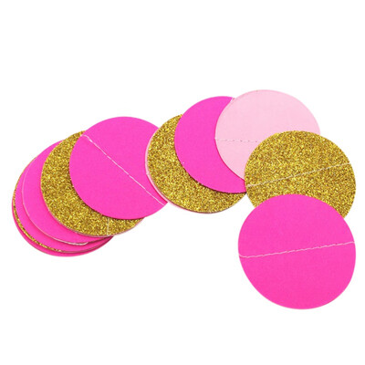 

2m5cm 22dotsPack Star Bunting Hanging Garland Valentine Birthday Party Wedding Shower Room Decor Paper Round Circle String