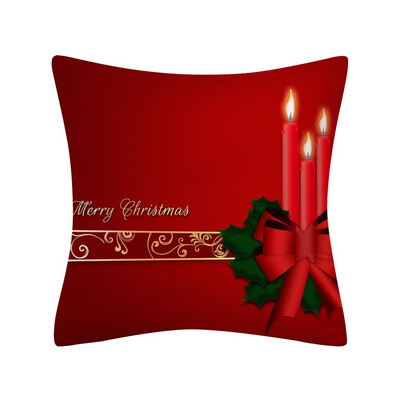 

Tailored Christmas Pillow Case Glitter Polyester Sofa Throw Cushion Cover Home Decor
