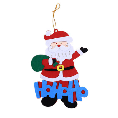 

Toponeto Santa Claus Christmas Decorations Snowman Deer Christmas Felt Ornament Pendant
