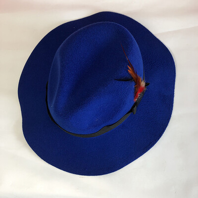 

Women Felt Feather Trilby Jazz Hat Woolen Pork Pie Hat Homburg Hat