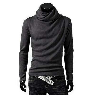 

Mens Casual Turtle Neck Pullover Knit Jumper Tops Warmer Sweater Shirt Blouse