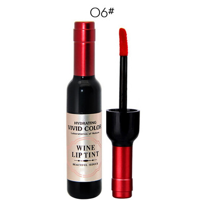 

Red Wine Bottle Shape Lip Glaze Lipstick Moisturizer Nutritious Gloss Girls Sexy Waterproof Long Lasting Natural Easy to wear
