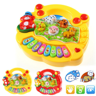 

2018 New Style Baby Animal Farm Piano Music Toy Musical Educational Piano Cartoon Animal Funny Toys Random Color X6