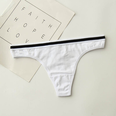 

Patchwork Ladies Cotton Thongs -XXL Low Waist Panties Underwear Women Super Soft G-string