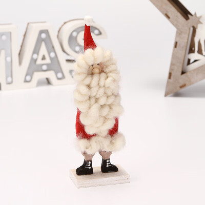 

Siaonvr Mini Trees with Snowmen Reindee with Wood Base Bottle Ornaments Decoration
