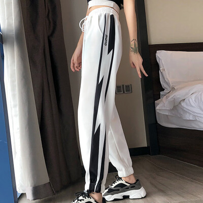 

Women Harem Pants Hip Hop Fashion Loose Beam Legs Streetwear Casual Female Harajuku High Waist Trousers