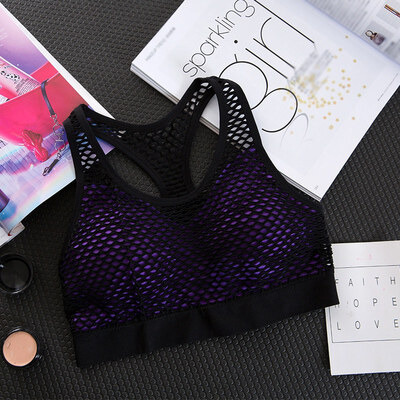 

Women Lingerie Breathable Mesh No Rims Quick-drying Yoga Running Casual Underwear Fitness Gathered Bra
