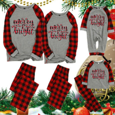 

Newest XMAS Family Matching Clothes Men Women Kids Christmas Nightwear Pajamas