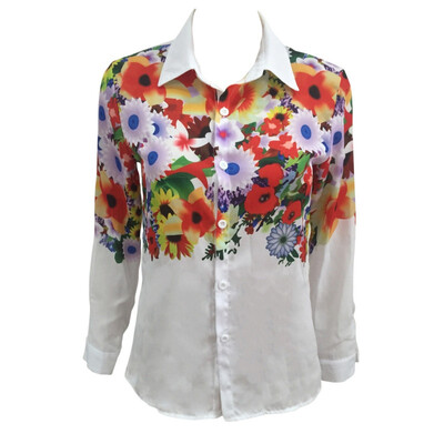 

Women Women White Blouses Fashionable Body Butterfly Chiffon Blouse Tops Long Sleeve Shirt Casual Shirt Woman Tops