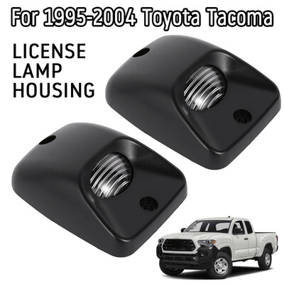 

One Pair Black Rear Bumper License Plate Lights Lamps Replacement for 95-04 Toyota Tacoma