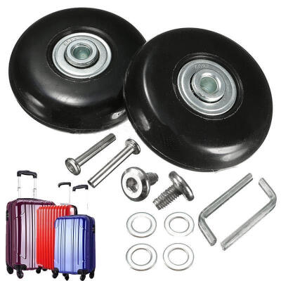 

2 Sets Luggage Suitcase Replacement Wheels Repair OD 50mm Axles Deluxe Repair