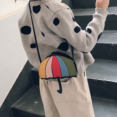 

Children Cute Umbrella Shape Cross-body Handbag Fashion Girls Kids PU Shoulder Messenger Bag