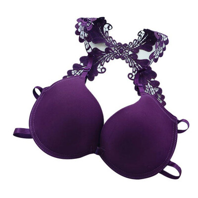 

ROPALIA Women Push Up Bra Lace Hollow Back Cup Lady Apparel Sexy Intimate Lingerie Underwear