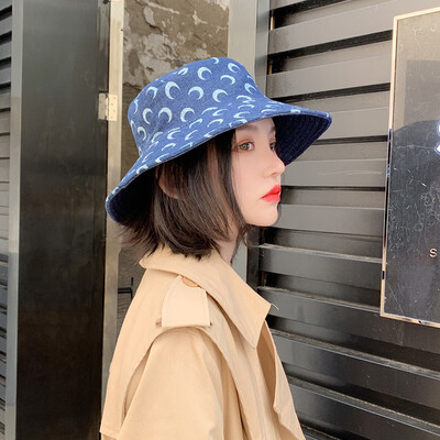 

Chic net red fisherman hat Korean version Baitao potted hat Japanese style cowboy printing spring&autumn leisure fashion hat