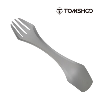 

TOMSHOO 2 in 1 Titanium Spork Portable Outdoor Travel Dinnerware for Backpacking Camping Hiking